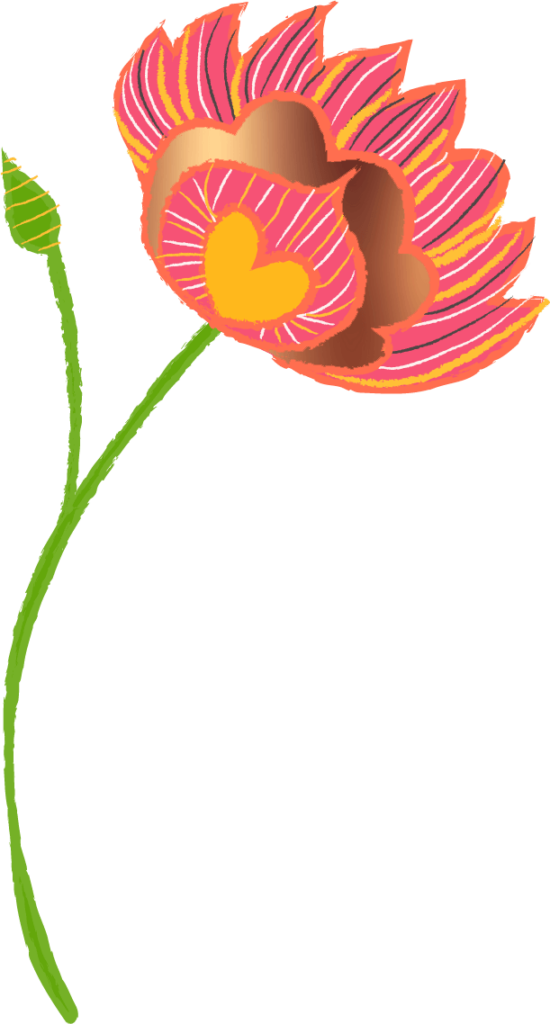 Georgina Chapman flower illustration left with copper