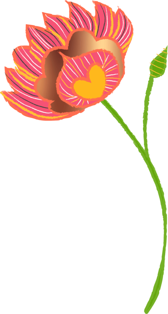 Georgina Chapman flower illustration right with copper